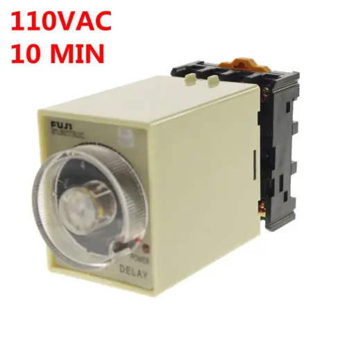 

110V Power off delay timer time relay 0-10min with PF083A Socket Base
