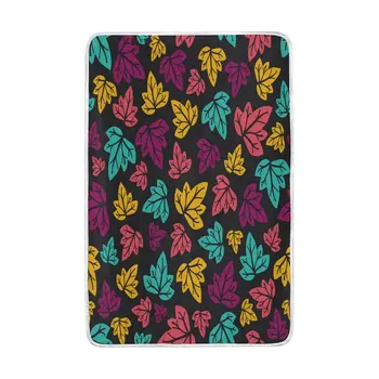 

Colorful Grape Leaves Blanket Soft Warm Cozy Bed Couch Lightweight Polyester Blanket