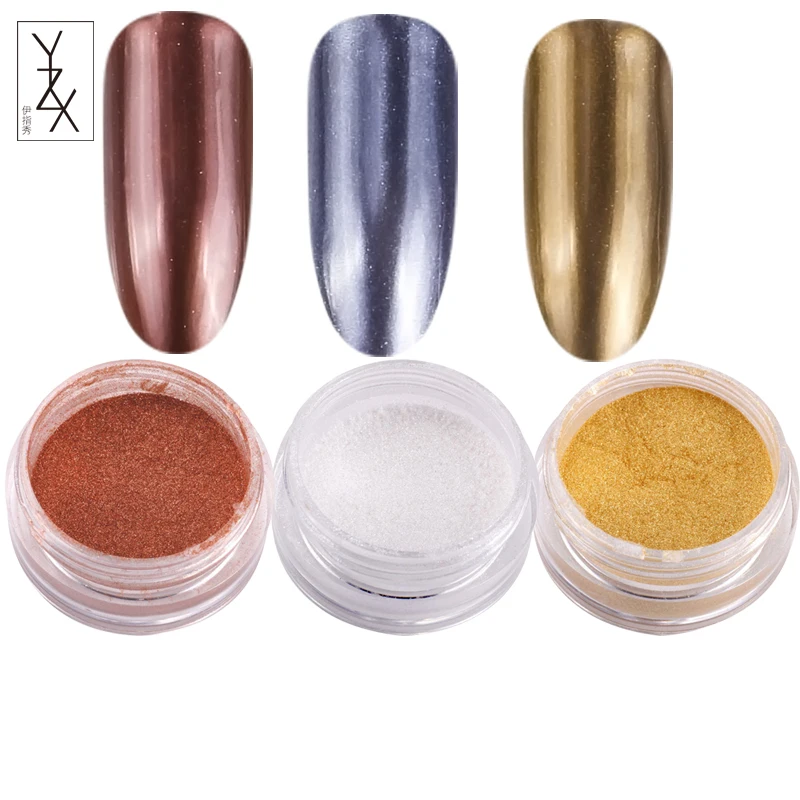

YZX 1 Box Nail Glitter Powder Women Magic Mirror Effect Tiny Dust Pigment DIY holographic Nail Art For UV Gel Polish Decoration