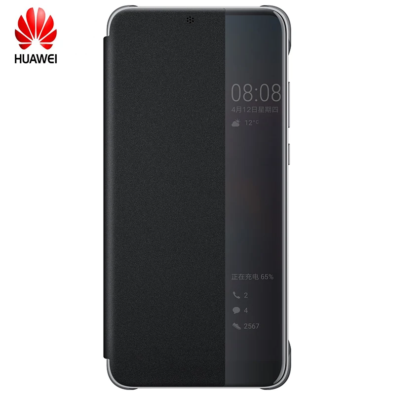 

Huawei P20 Pro Original Smart View Flip Case Cover Luxury Leather Cute 360 Armor Silicone Smartphone Protection Protective Case