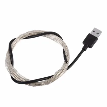 

5M 50LED Silver Wire Christmas Wedding String Fairy Light Lamp Powered By USB Holiday Decoration For Party Hot Sale