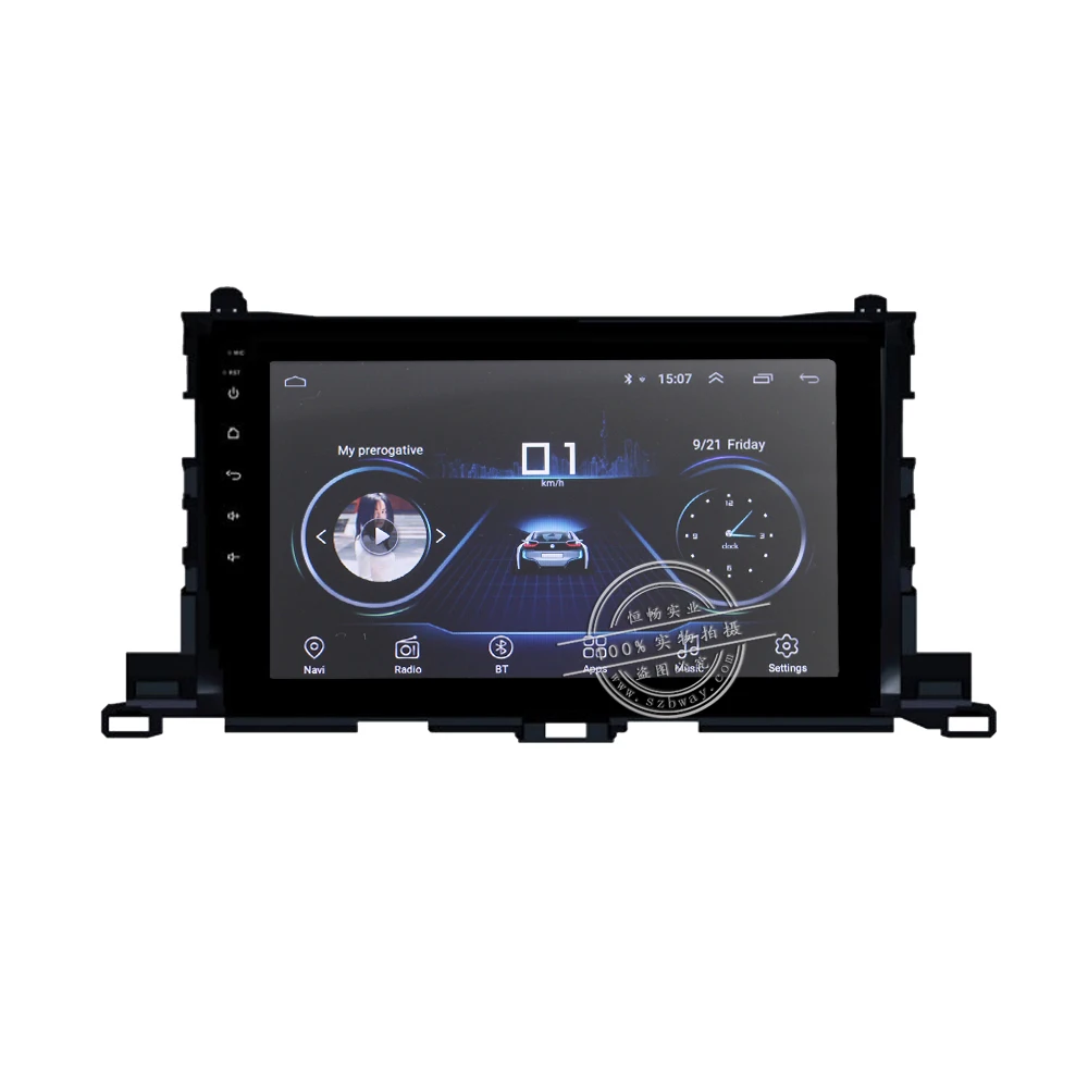 Cheap With CANBUS 10.1" 1024*600 Quadcore android 8.1 car radio for TOYOTA HIGHLANDER 2015 car DVD player GPS Navi wifi 1G RAM 16G ROM 1