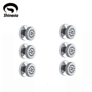 

Chrome Polished Construction & Chrome Round Body Sprays 6 pcs Massage Jets Spa Shower Bathroom Shower Faucet Accessories