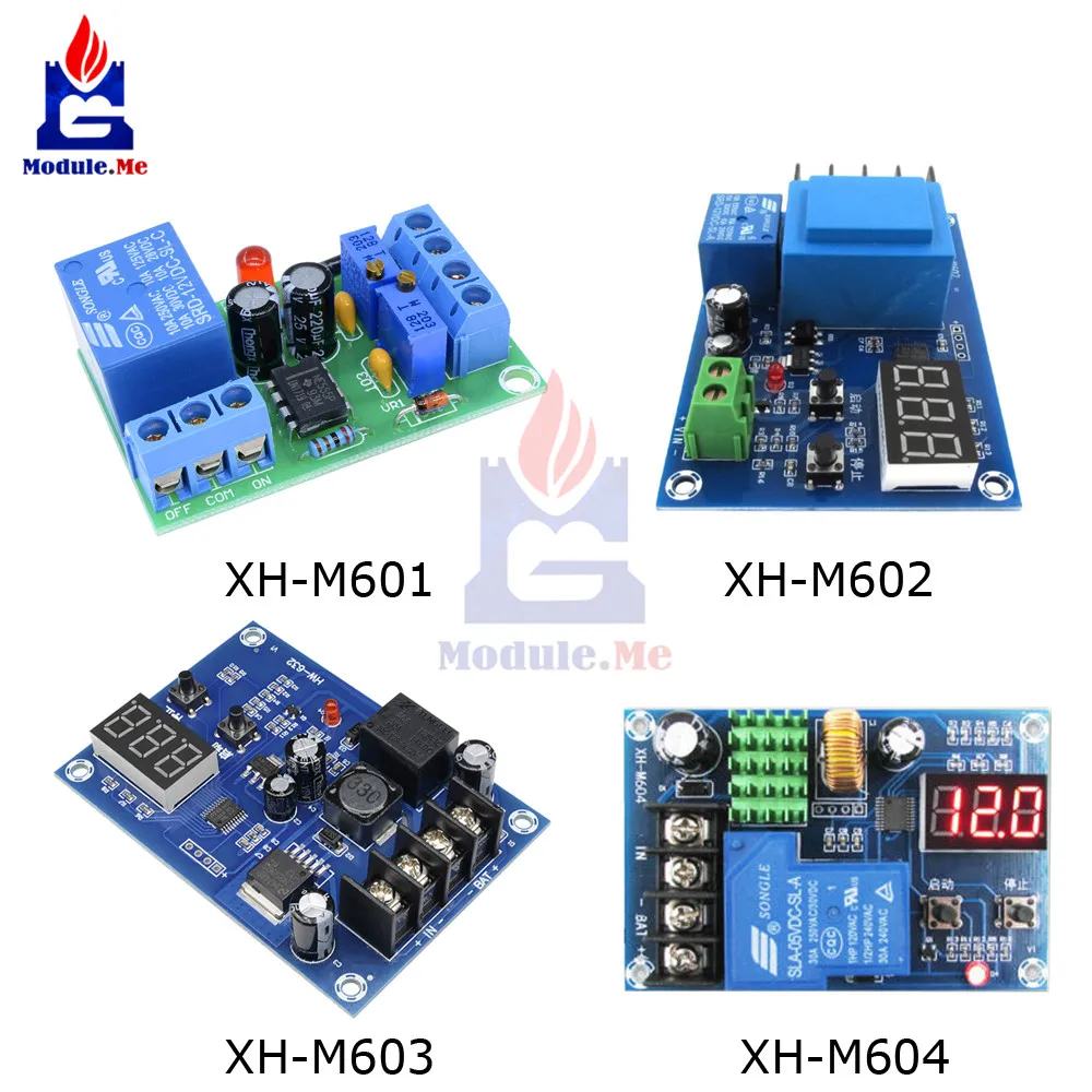 

1PC XH-M601 XH-M602 XH-M603 XH-M604 Lithium Battery Charging Protection Board Switch Controller Module DC 12V 3.7-120V 24V 6-60V