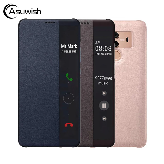 Discover the Smart View Flip Cover Leather Phone Case for Huawei Mate 10 Pro