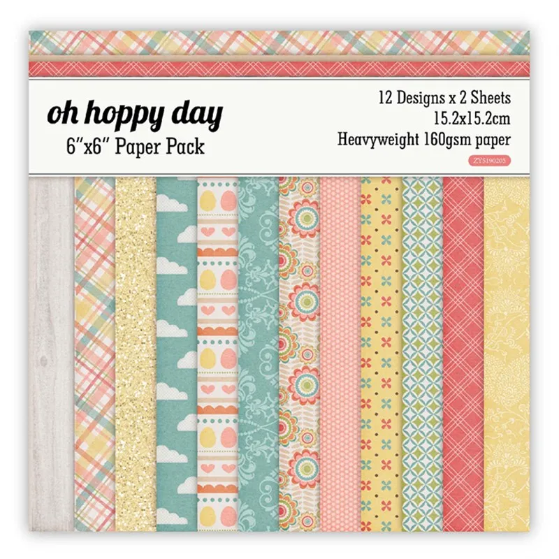 24 листа 6 &quotX6&quot Oh happy day бумага Скрапбукинг бумажный пакет ручной работы ремесло