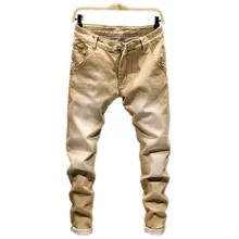 

2018 Spring and Autumn fashion new men's washed jeans / Men's Slim fits Straight Jeans deinm pants trousers