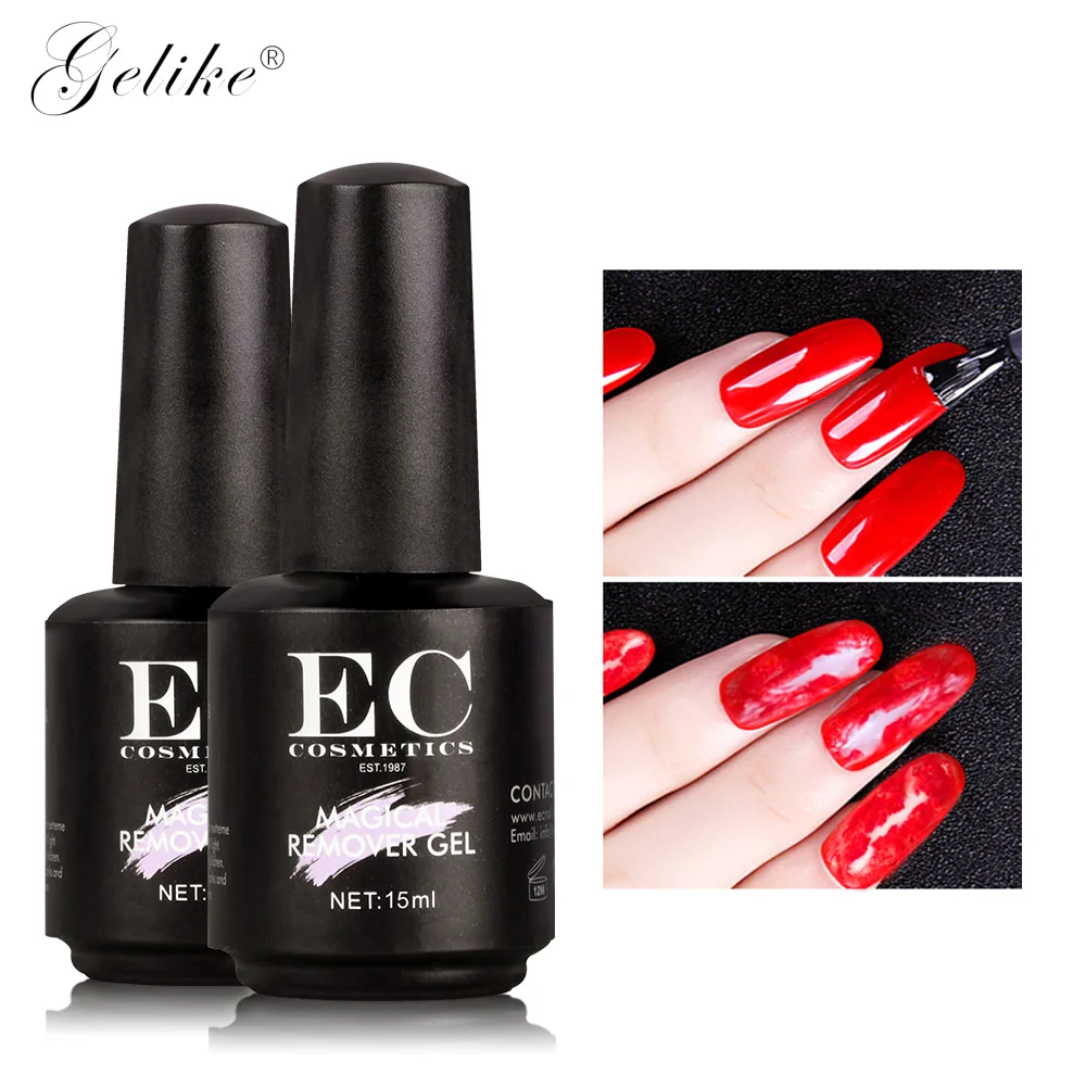 

Gelike 15ml Nail UV Gel Polish Burst Magic Remover Gel Liquid Nail Art Primer Clean Soak Off Remover Lacquer Nail Remover