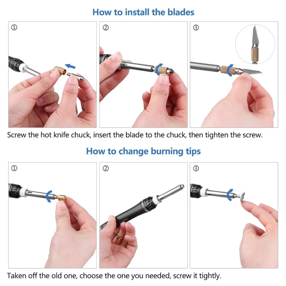 Регулируемый паяльник с вилкой европейского стандарта 220 В, 60 Вт, инструмент для пирографии, инструмент для пайки, сварочные наконечники, набор для выбивания дерева, набор для выжигания, сумка