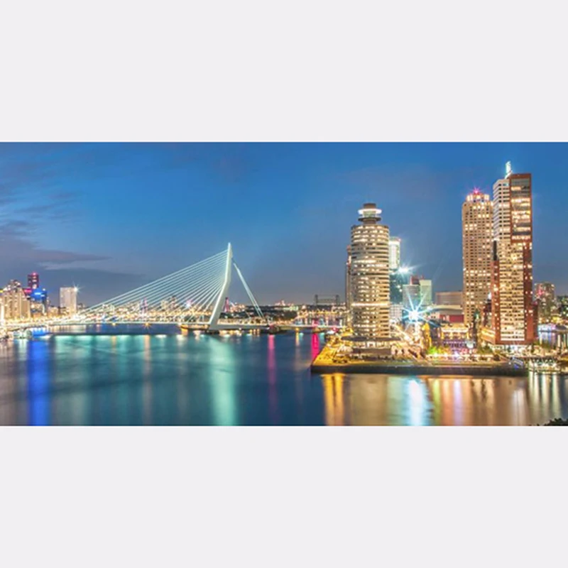 5d diy Diamond embroidery Rotterdam skyline diamond painting Cross Stitch full square drill Rhinestone mosaic decor