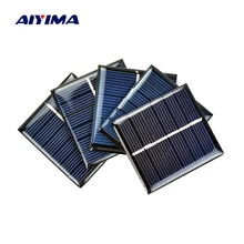 AIYIMA 10Pcs DIY Solar Panels Photovoltaic Solar Cells Power Charger Solars Epoxy Plate 60 x 55