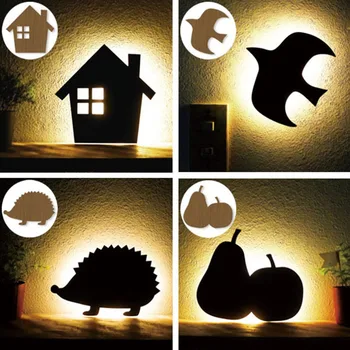 

LED Woolen Surface Wall Light Smiley Bed Bedroom Wall Room Lamps Cute Model High Brightness Aisle Lamp Arts Decoration