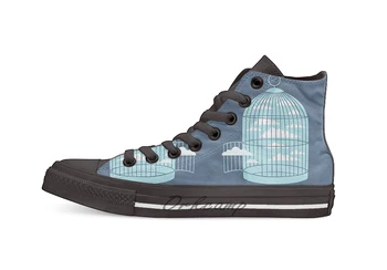 

Free as a Bird Design breathable Casual High Top lace-up Canvas shoes sneakers