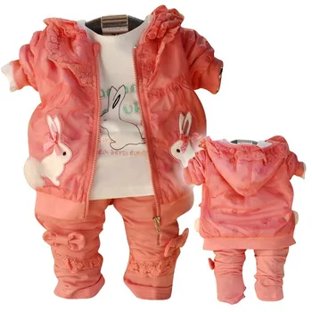

Anlencool New Spring and Autumn children suit lovely ladies wind baby clothing brand baby girl clothes sets baby suit