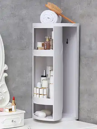 Floor Standing Bathroom Storage Shelf Vanity Storage Rack Corner Wall Suction Cabinets Storage Holders Racks Aliexpress