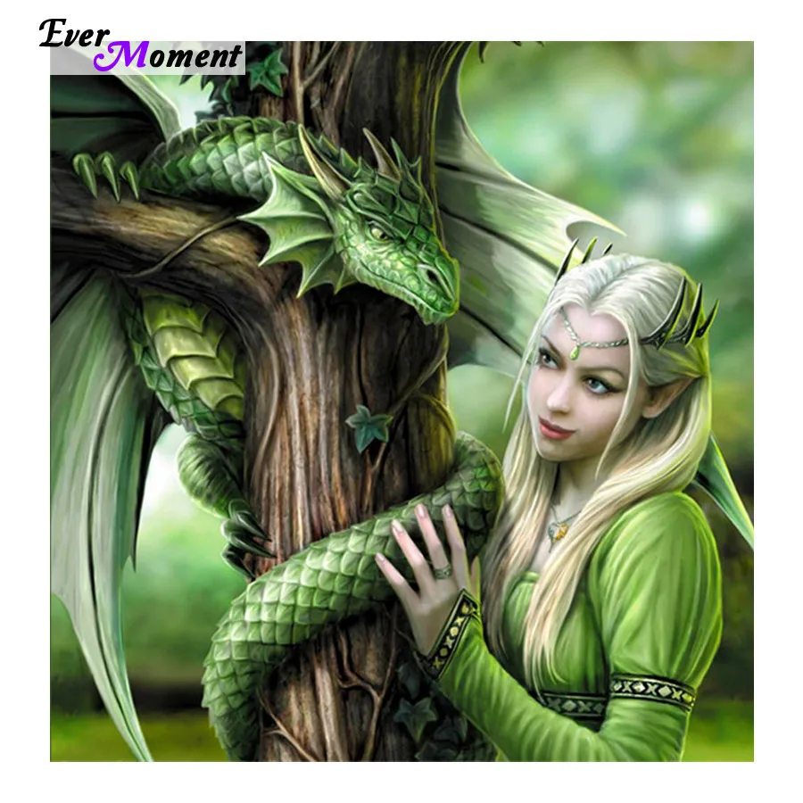 

The Queen and Dragon Diamond embroidery mosaic crafts square diamond diy painting pattern rhinestones kits for needlework ASF301