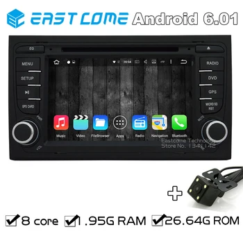 

Octa Core 8 Core Android 6.0 Car DVD For AUDI A4 2002 2003 2004 2005 2006 2007 SEAT EXEO 2009 2010 2011 2012 with Parking Camera