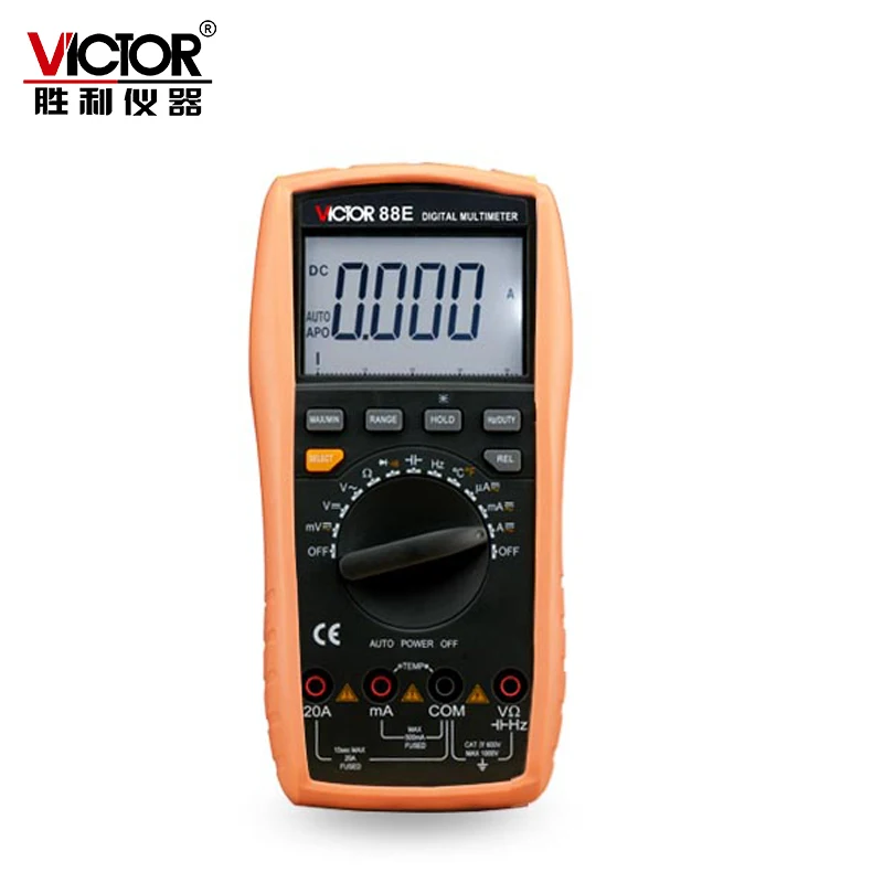 

Victor VC88E Multimeter Professional Manual Range 2000 Counts 20A 1000V Resistance Capacitance Inductance Temperature