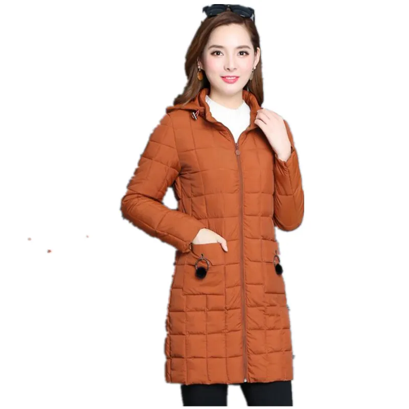 Winter Jacket 2019 Female Parka Cotton winter Jacket woman Plus Size 5XL Long Hooded thin Parkas autumn Coat Women Outwear G138