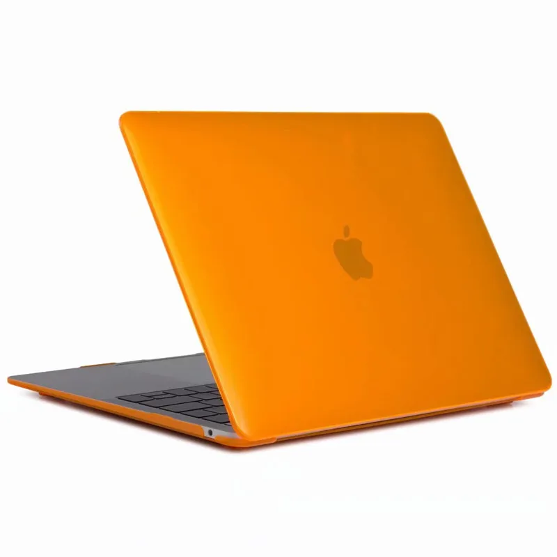 Чехол для ноутбука Apple Macbook Air Pro retina 11 12 13 15 дюймов с сенсорной панелью HD Прозрачный жесткий чехол - Цвет: orange