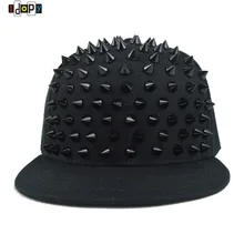 Унисекс Панк Ежик Шляпа Личность Джаз Хип-Хоп Snapback Спайк Шипованных Заклепки Колючие Бейсболки Для Хип-Хоп Рок Танец