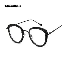 Ekouchaiz Популярные Дизайн модные Очки Рамки очки Интимные аксессуары ptachwork сплав pc Trend удобные Рамки леопардовым принтом