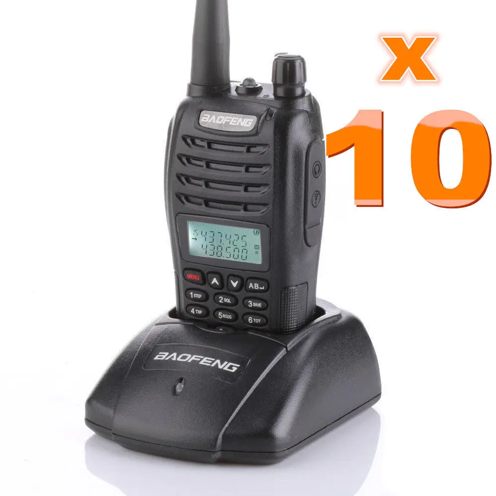 Бесплатная доставка DHL или Fedex 10-устанавливает Baofeng uv-b6 VHF/UHF 136-174/400-470 мГц Dual Band радио рации