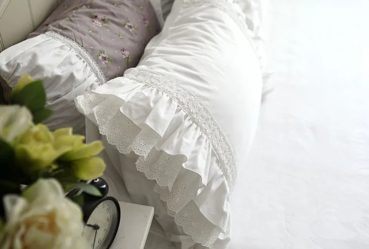 European Style Embroidered Lace Layers Pillowcase/Pillow Sham