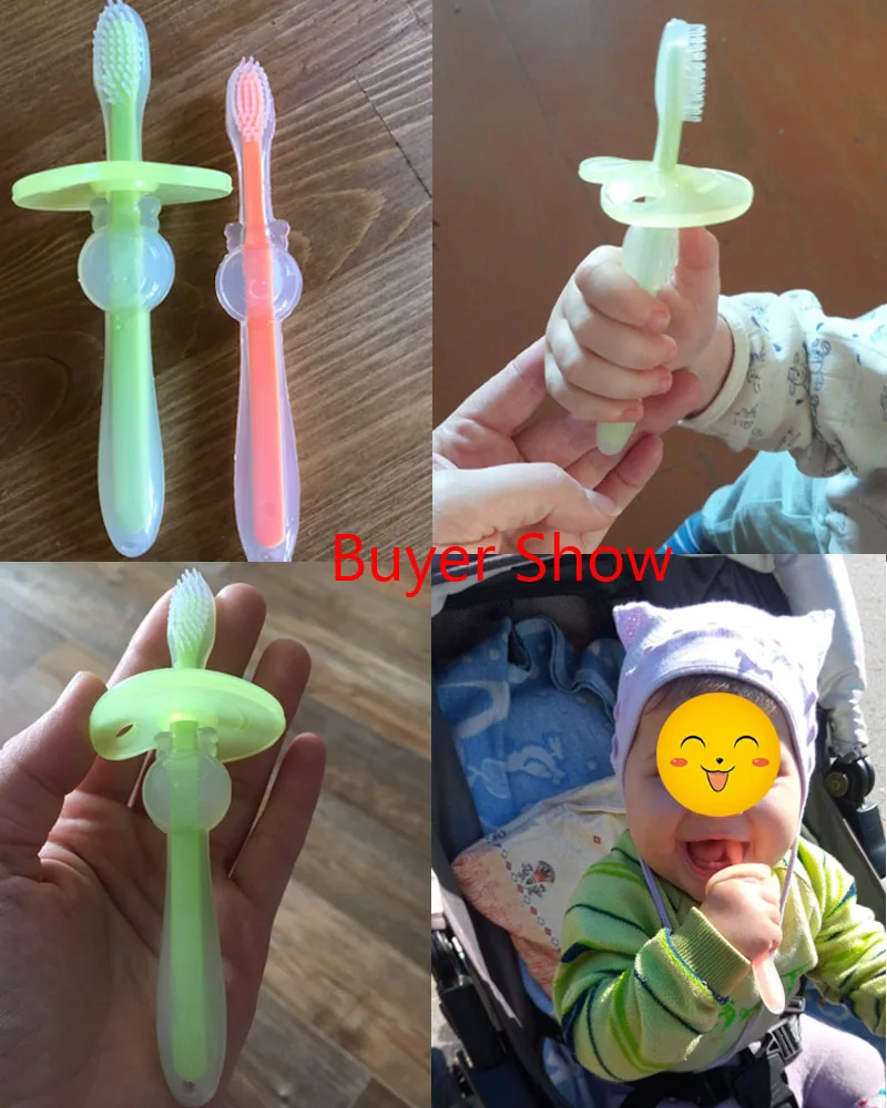 1PC Kids Soft Silicone Training Toothbrush Baby Children Dental Oral Care Tooth Brush Tool Baby Kids Teething Teether