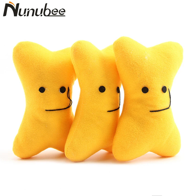 Nunubee милые плюшевые игрушки с желтыми Костями для собак домашних животных