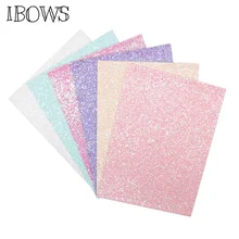 22*30cm Color caramelo brillo Tela de cuero sólido brillante hojas de lentejuelas DIY accesorios tela Artesanías hechas a mano Material de mosaico