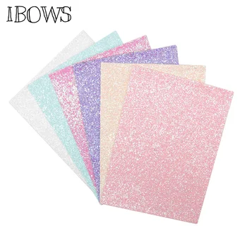 

22*30cm Candy Color Glitter Leather Fabric Solid Shiny Sequins Sheets DIY Accessories Fabric Handmade Crafts Patchwork Material