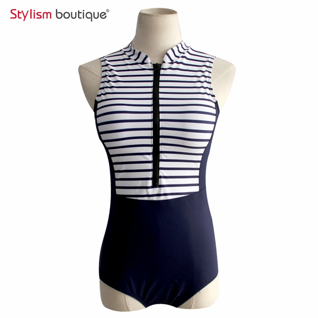sleeveless rash guard swimsuit