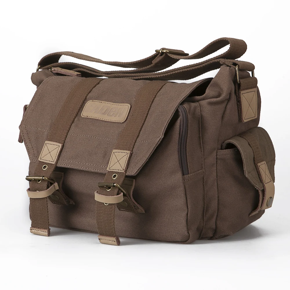 CADEN Casual Waterproof Vintage Canvas DSLR Camera Shoulder Messenger