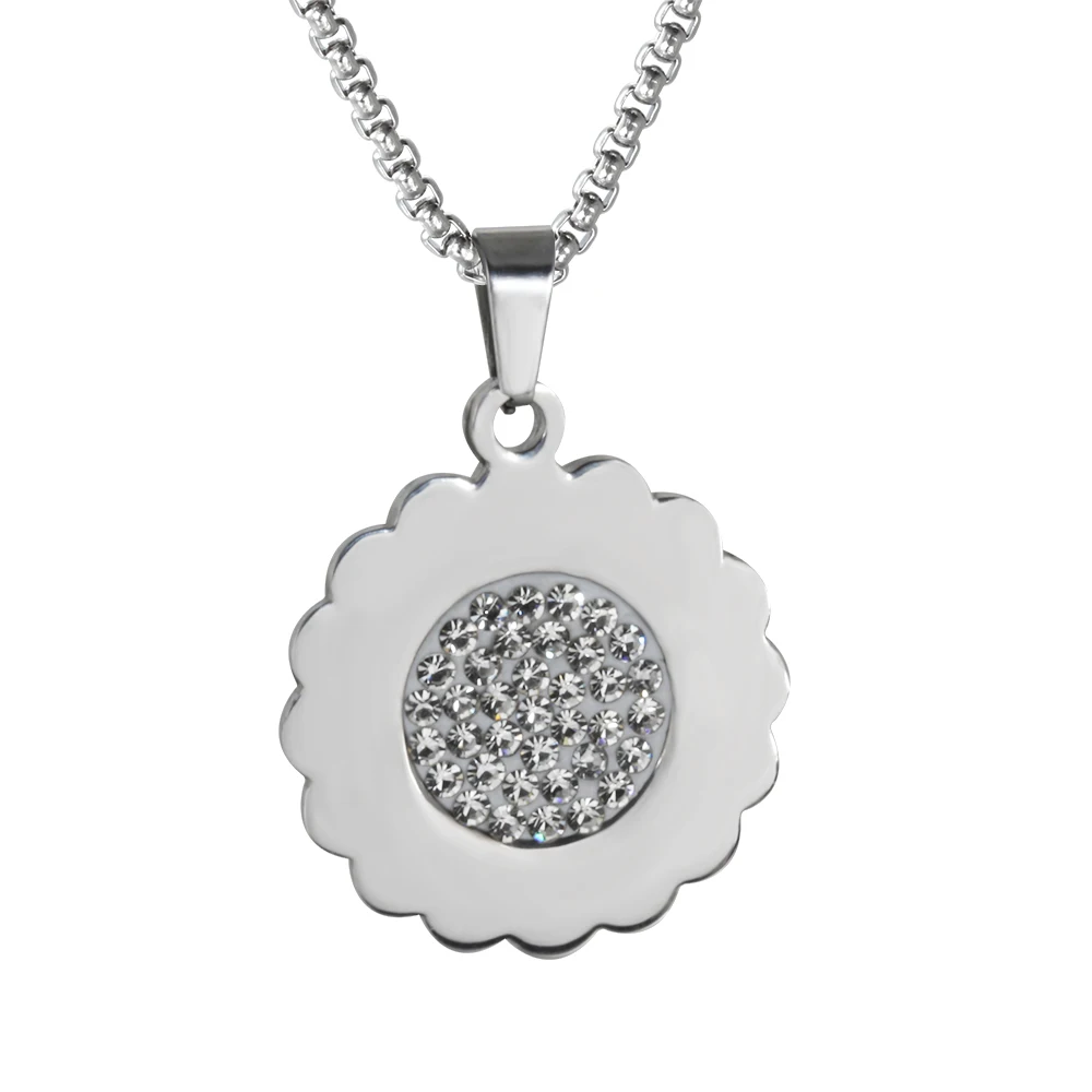 Buy High Quality Fashion Jewelry 316l Stainless Steel Clay Crystal Sun Shape