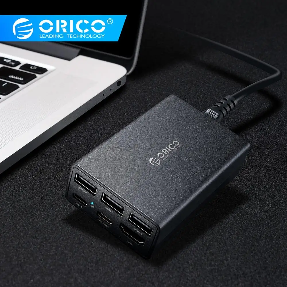 

ORICO USB HUB Type C HUB To USB 3.0 Type-C HDMI PD Adapter For Macbox Docking Station 4K 5Gbps High Speed USB C HUB EU PLUG