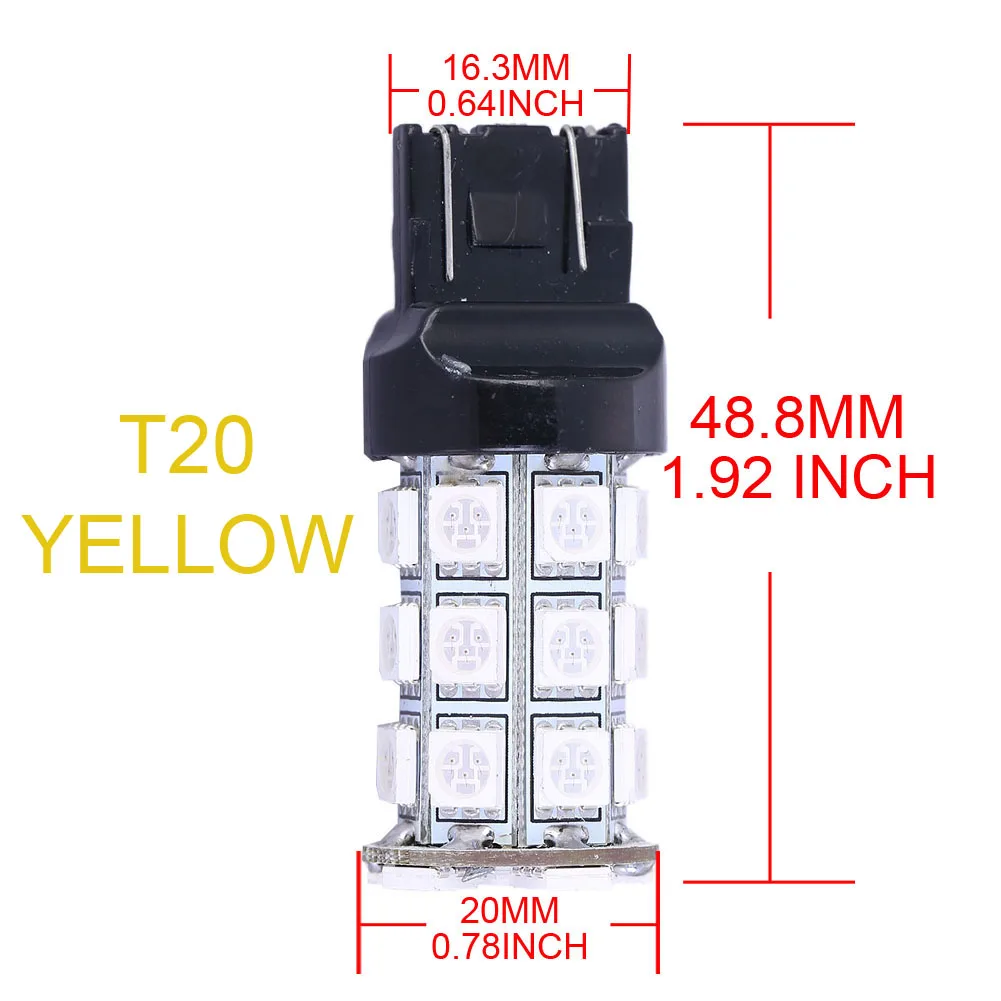 1 шт. 5050 SMD Led t20 w21w 7440 drl Габаритные огни обратный дальнего света Белый 7443