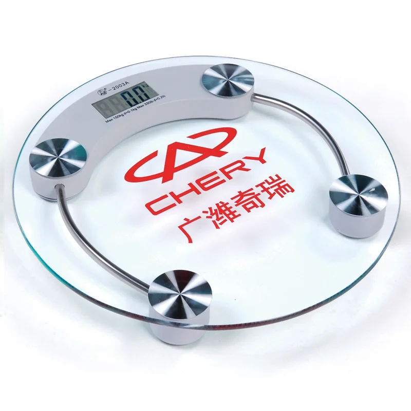 wholesale Gift custom printed LOGO no night vision electronic weighing scales health scale transparent round hot models 33CM |