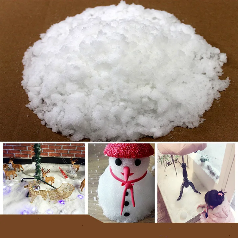 100g 2kg Instant Xmas Magic Snow Power Home Decor Artificial Snow Scene