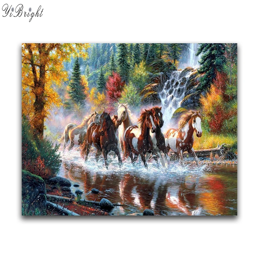

5D Diy Diamond Painting Animal Diamond Embroidery Horse Full Mosaic Resin Square Drill Cross Stitch Kits Crafts Needlework DCC