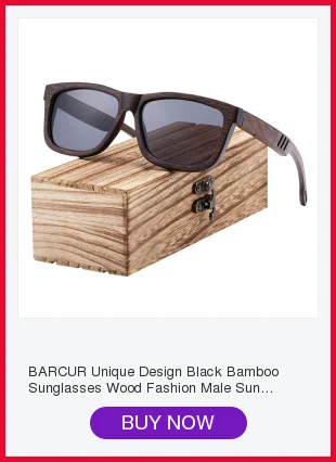 BARCUR Woode солнцезащитные очки мужские женские солнцезащитные очки коричневые бамбуковые очки для мужчин винтажные Oculos de sol masculino