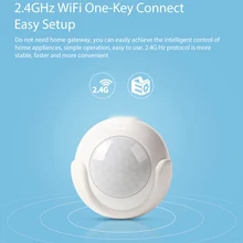 SmartYIBA WiFi красный светодиодный PIR детектор движения умный дом поддержка Amazom Alexa/Google Assistant etc.2.4G PIR датчик движения сигнализация