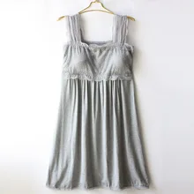 2016 New Multicolor Sleeveless Sleepwear Nightgown Sleepshirts Women Sleep Lounge Indoor Clothing Nightdress
