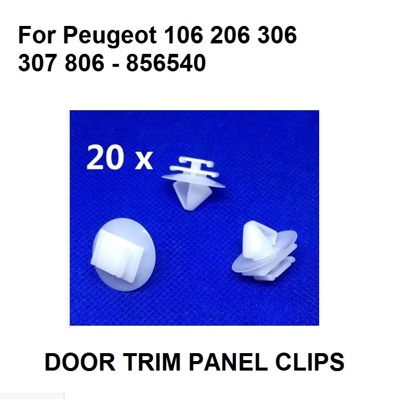 20x For Peugeot 106 206 306 307 806 Exterior Door Side Moulding