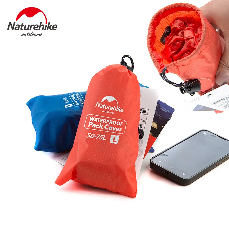 Naturehike сумка для альпинизма, спортивный рюкзак с защитой от дождя, складной походный водонепроницаемый грязевой пылезащитный чехол, Велоспорт пешая ходьба походы 30-75L