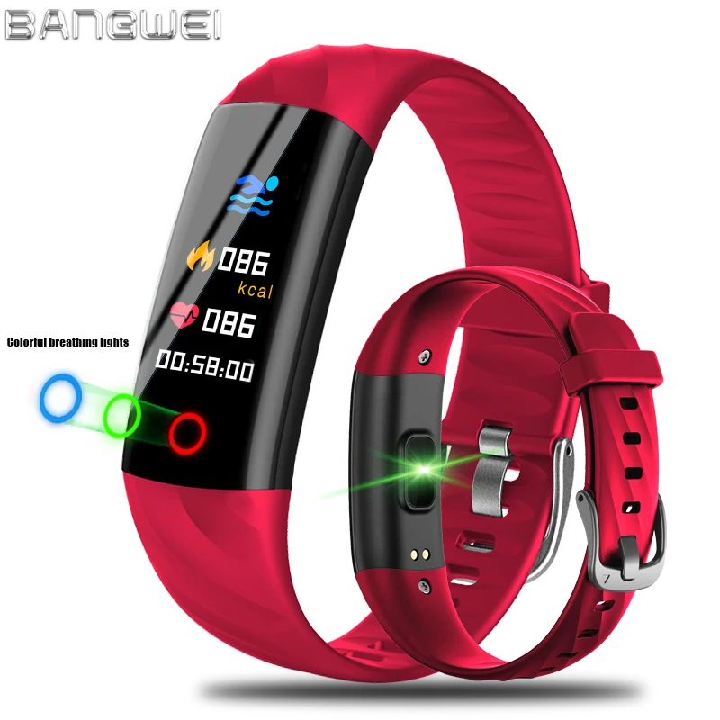 

2019 New Heart Rate Fitness Smart Bracelet IP68 Waterproof Blood pressure Monitor LED Color Screen Activity Tracker Smart Band