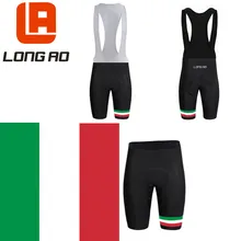 Новая итальянская команда Длинные Ао с коротким рукавом Велосипеды велотрусы или Шорты черный Велосипеды Шорты с синие перфорированные силиконовый коврик