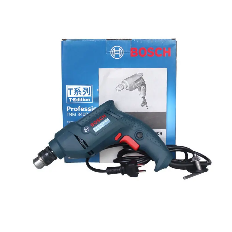 Original BOSCH Classical Power Drill TBM 3400 DIY Electric 220V Power Driver Drill Bits Tool for Woodworking Steel hole Drill