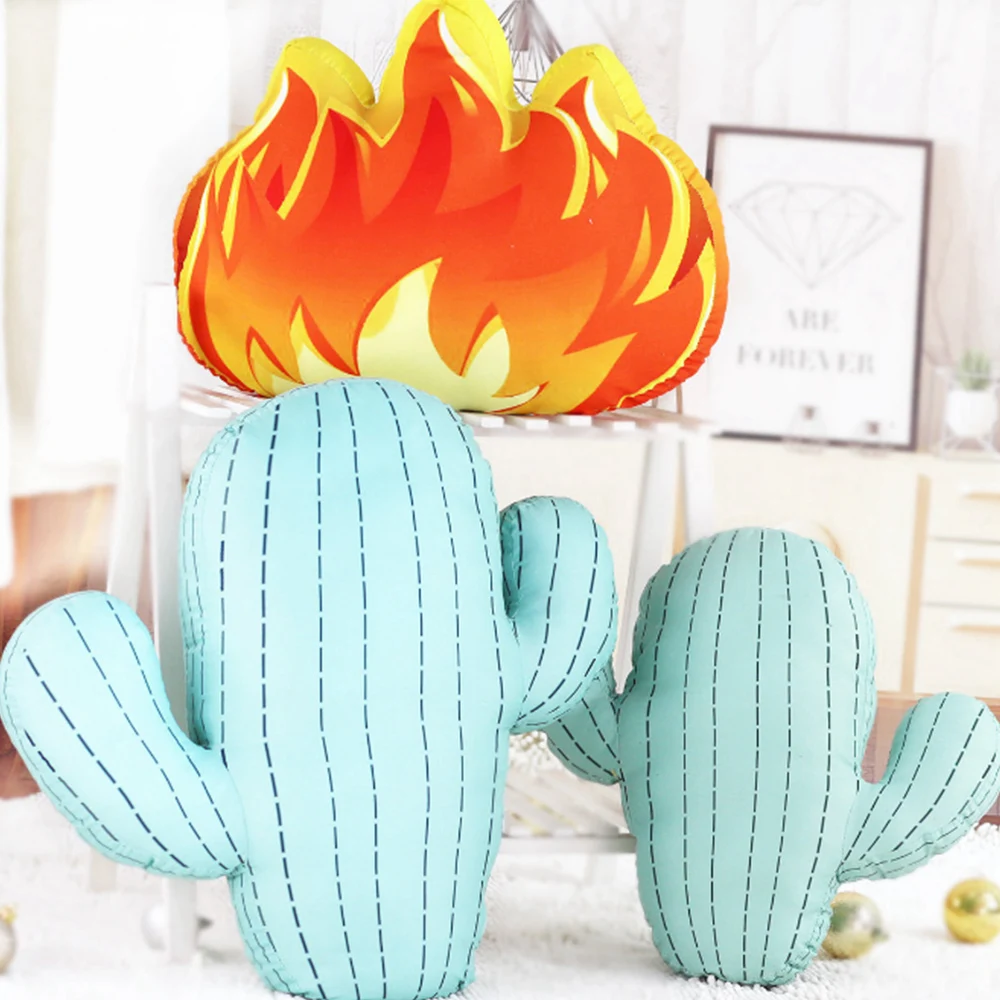 

Fresh Style Cactus/clould/fire Plush Pillow Stuffed Plant Soft Doll Cactus Plush Toys Fire/cloud Cushion Hone Decor