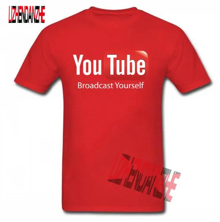 Логотип Youtube печати футболка для мужчин лето люксовый бренд одежда топы футболки